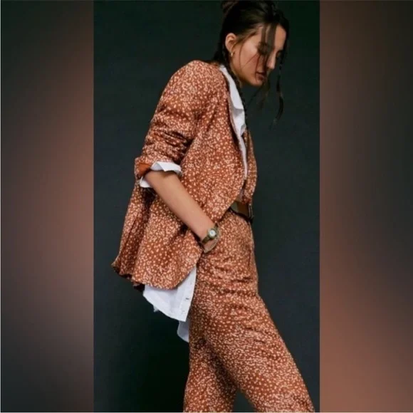 New! Free People Maggie Blazer Jacket Burnt Orange - Picture 2 of 6